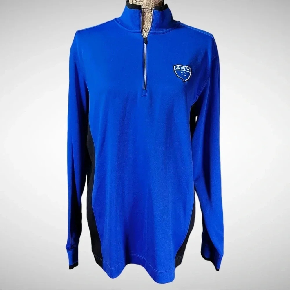 NIKE GOLF Dri-Fit 1/4 Zip Pullover Women's Blue‎ and Black Small | EUC